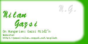 milan gazsi business card